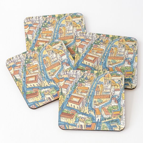 Item preview, illustrated Map  of Tel Aviv's Cityscape designed and sold by Artessie.