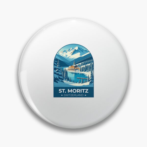 Item preview, St. Moritz Switzerland Sticker designed and sold by TulipaGraphics.