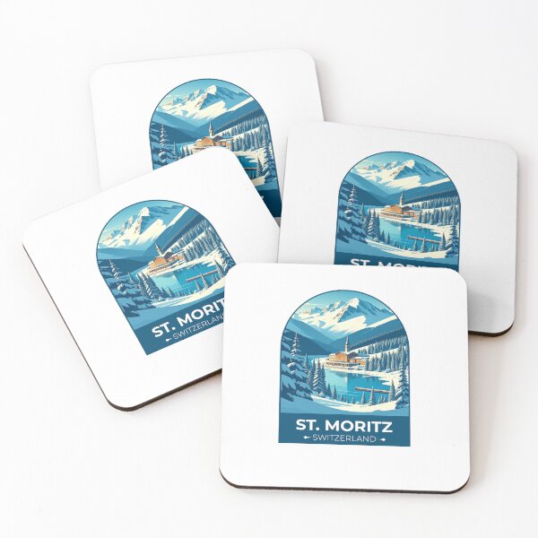 Item preview, St. Moritz Switzerland Sticker designed and sold by TulipaGraphics.