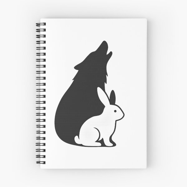 Item preview, Minimalist White Rabbit with Wolf Shadow – Conceptual Design designed and sold by Pixcelcosmic.