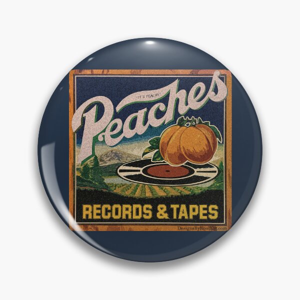 Item preview, Peaches Records & Tapes Record Store Vintage Crate Label designed and sold by Designs by Kool Kat.