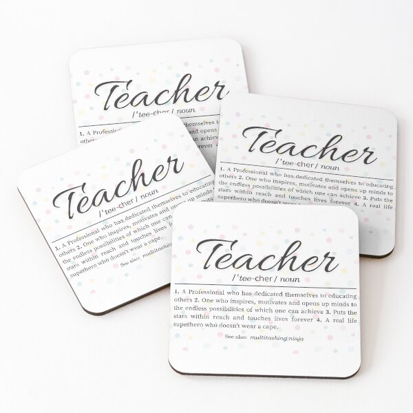 Item preview, Teacher Appreciation Week Dictionary Definition - Colorful Polka Dots designed and sold by SaltedBeachPaperie.