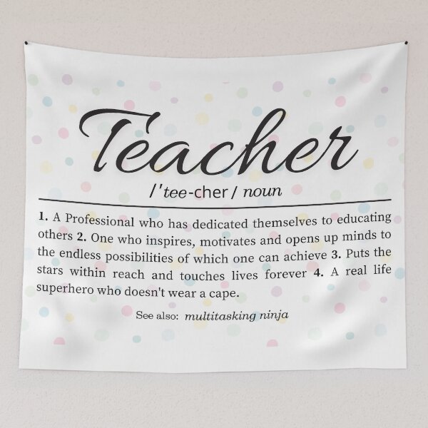Item preview, Teacher Appreciation Week Dictionary Definition - Colorful Polka Dots designed and sold by SaltedBeachPaperie.