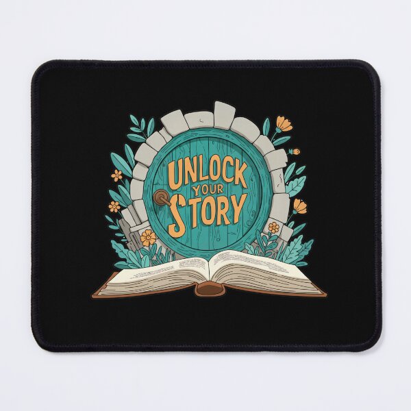 Item preview, Unlock Your Story — Fantasy Round Door & Book Lover Illustration - Fantasy designed and sold by Fenay Designs.
