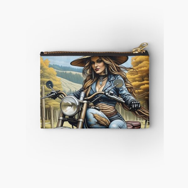 Item preview, Halloween Witch on Motorcycle | Autumn Fantasy Witchcore Wall Art | Spooky Season Biker Gift designed and sold by Medeea Publishing.