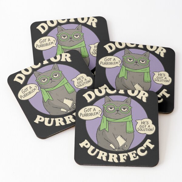 Item preview, Doctor Purrfect – Funny Cat Doctor Cartoon Design designed and sold by haitrieuic96.