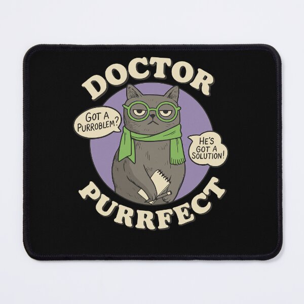 Item preview, Doctor Purrfect – Funny Cat Doctor Cartoon Design designed and sold by haitrieuic96.