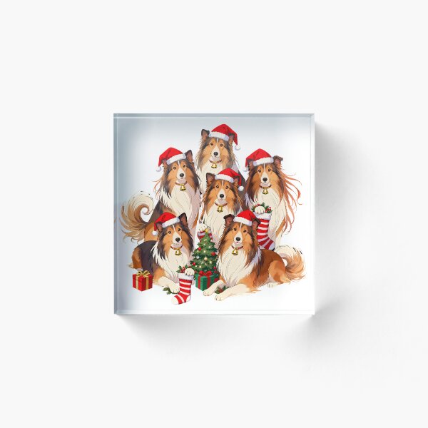 Artikelvorschau, Collie Frohe Weihnachten entworfen und verkauft von forget45studio.
