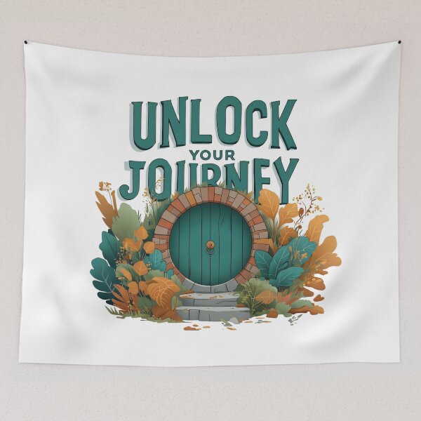 Item preview, Unlock Your Journey — Whimsical Round Door Adventure Art - Fantasy designed and sold by Fenay Designs.