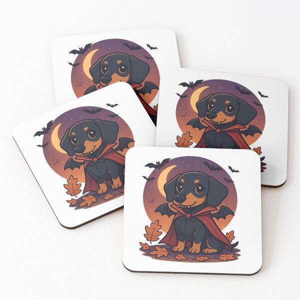 Item preview, Count Barkula – Vampire Dachshund Halloween Cartoon designed and sold by Doxie Life.