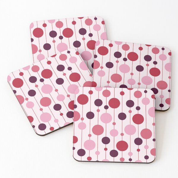 Item preview, Pink and red circles geometric pattern designed and sold by RuthB-Design.