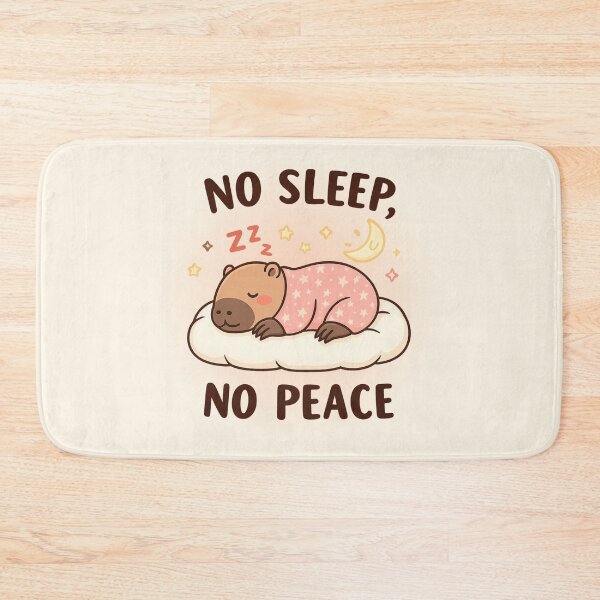 Item preview, Capybara Sleep Sticker – No Sleep No Peace designed and sold by munizz.