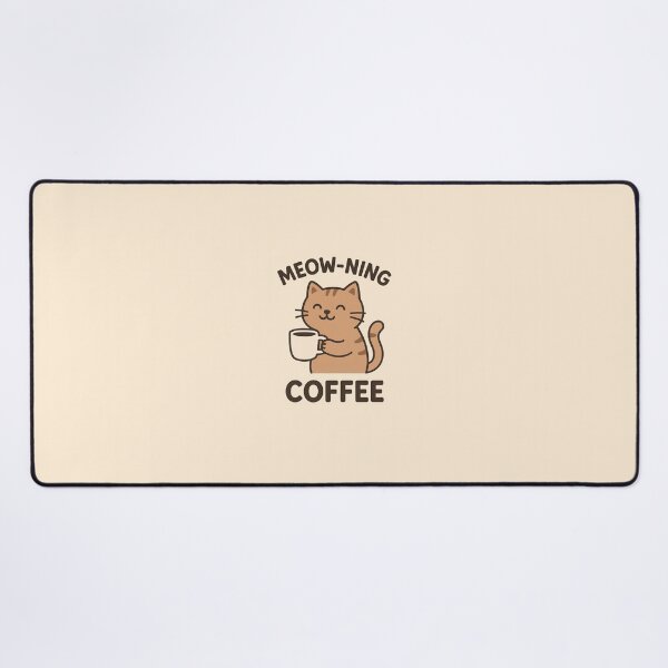 Item preview, meow-ning coffee cat designed and sold by bvkxs-shop.