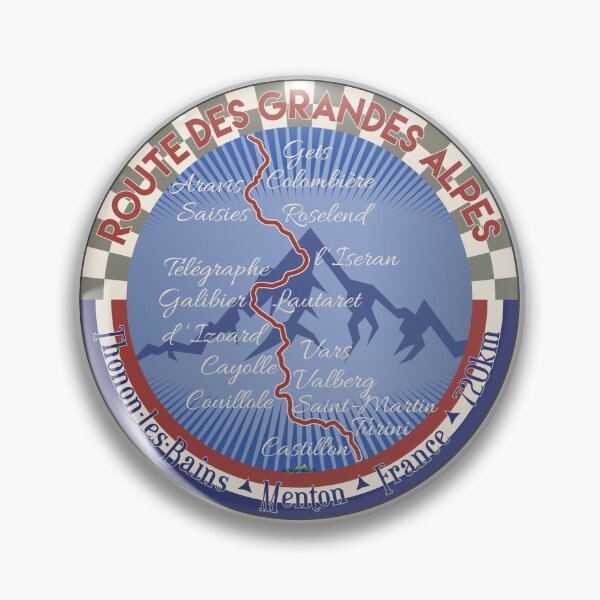 Item preview, Route des Grandes Alpes France Sticker TShirt 02 designed and sold by OuterShellUK.