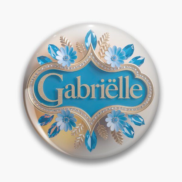 Item preview, Elegant Gabrielle Name Design with Blue Gems  Flowers designed and sold by Lori Hebert.