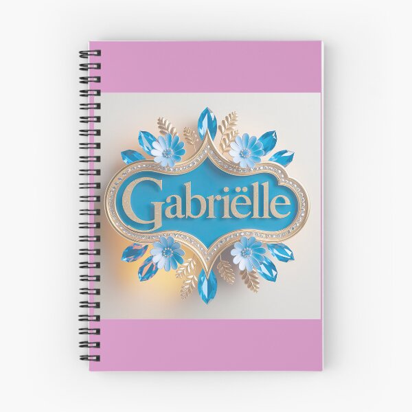 Item preview, Elegant Gabrielle Name Design with Blue Gems  Flowers designed and sold by Lori Hebert.
