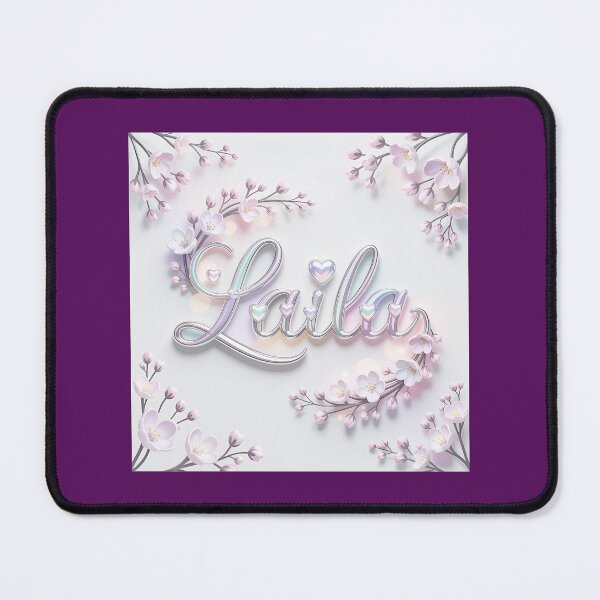 Item preview, Laila Name with Cherry Blossoms and Hearts designed and sold by Lori Hebert.