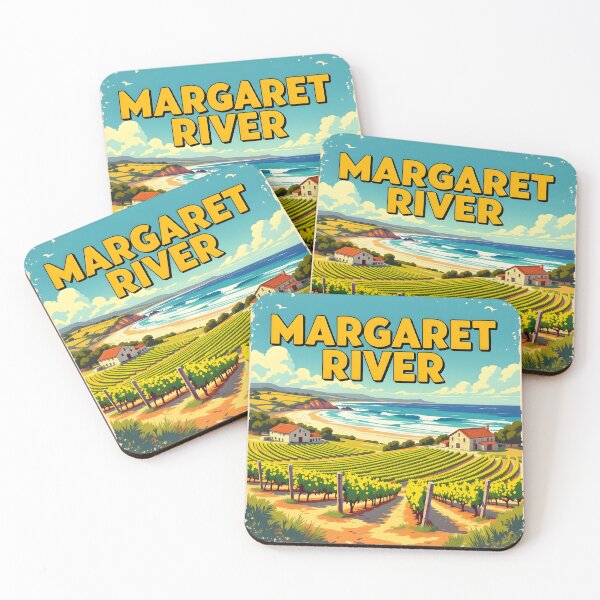 Item preview, Margaret River, Western Australia: Vintage-Style Painterly Travel Poster designed and sold by LSVart.