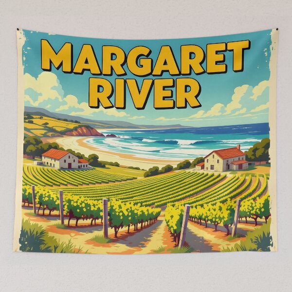Item preview, Margaret River, Western Australia: Vintage-Style Painterly Travel Poster designed and sold by LSVart.