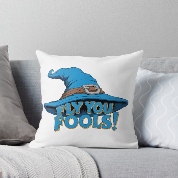 Item preview, Fly You Fools — Blue Wizard Hat Funny Fantasy Quote - Fantasy designed and sold by Fenay Designs.