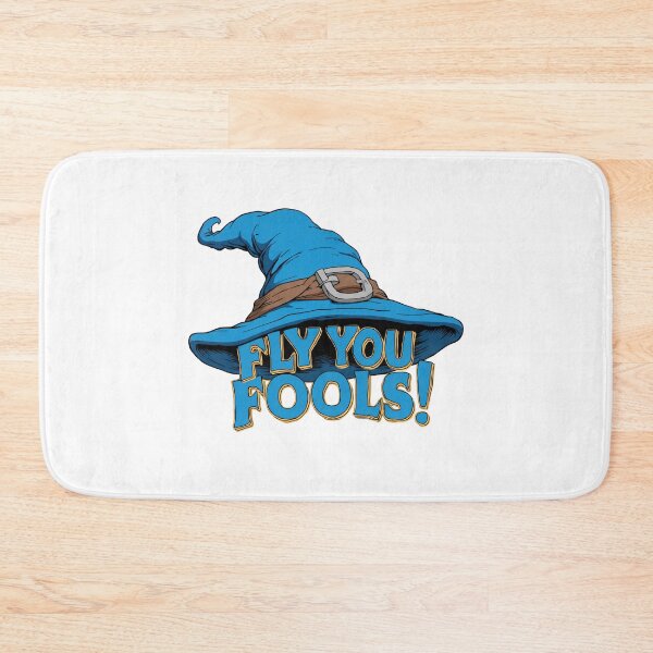 Item preview, Fly You Fools — Blue Wizard Hat Funny Fantasy Quote - Fantasy designed and sold by Fenay Designs.