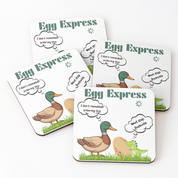 Item preview, Egg Express – Dino & Duck Delivery designed and sold by Kovrika.
