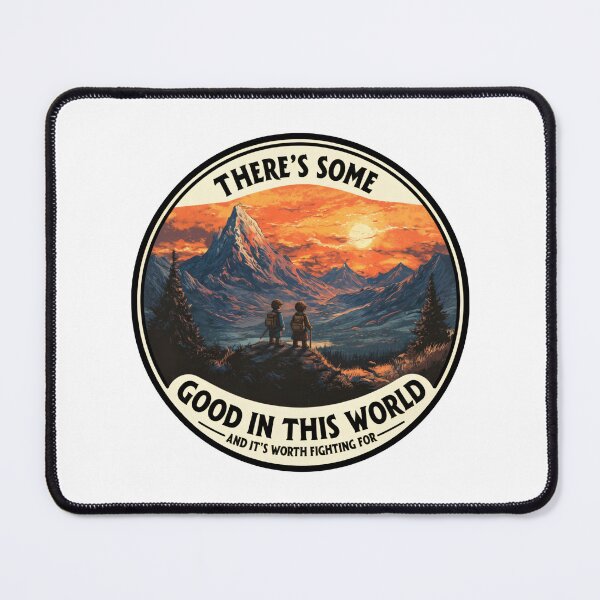 Item preview, Inspirational Mountain Sunset Badge – Adventure Quote Artwork - Fantasy designed and sold by Fenay Designs.