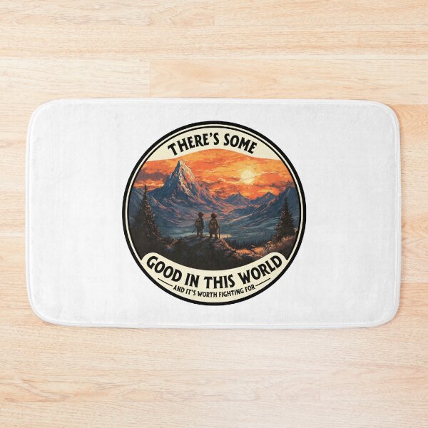 Item preview, Inspirational Mountain Sunset Badge – Adventure Quote Artwork - Fantasy designed and sold by Fenay Designs.
