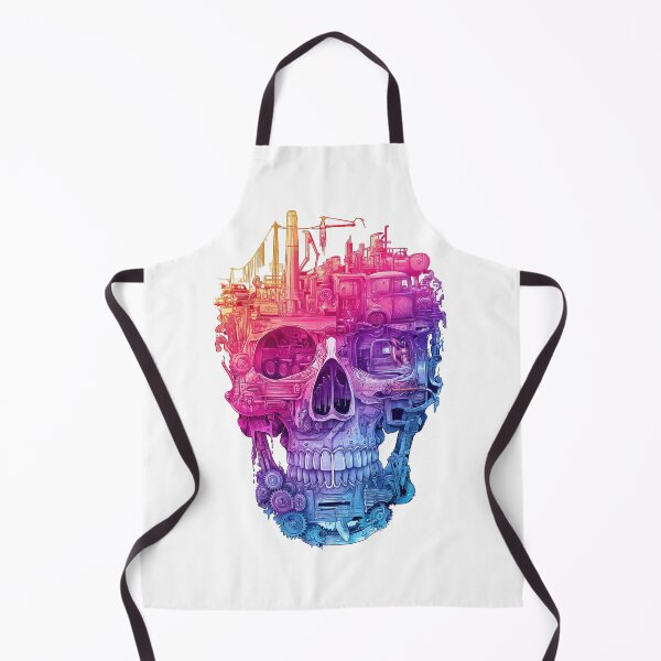 Item preview, Mechanical skull made of colorful hardware tools designed and sold by DadGenX.