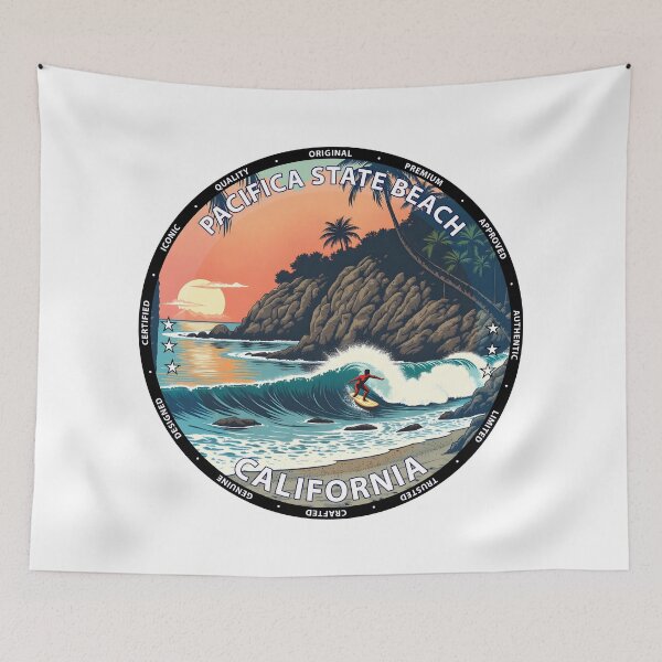 Item preview, Pacifica State Beach – California USA - Surf lifestyle coastal waves designed and sold by inkNext.