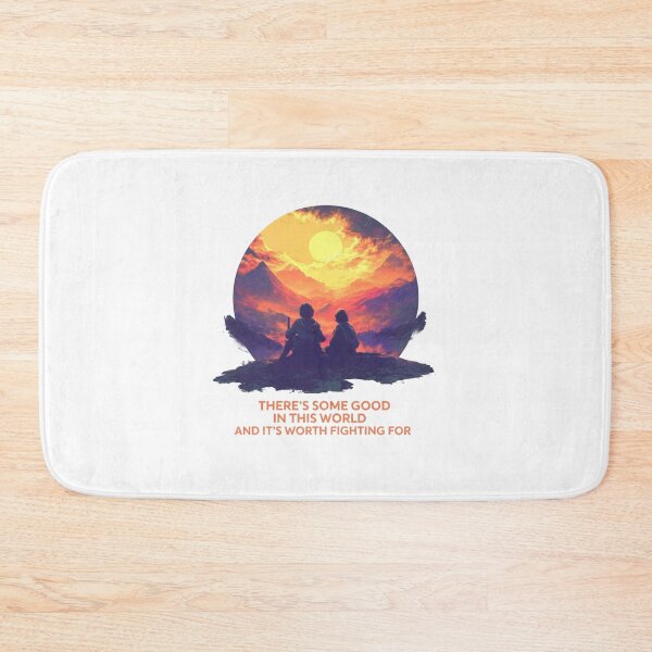 Item preview, Worth Fighting For — Inspirational Sunset Mountain Quote Art - Fantasy designed and sold by Fenay Designs.