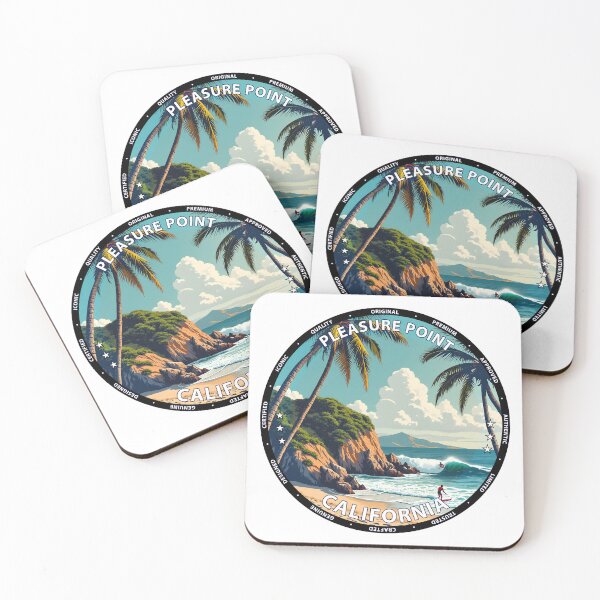 Item preview, Pleasure Point – California USA - Surf lifestyle classic reef waves designed and sold by inkNext.