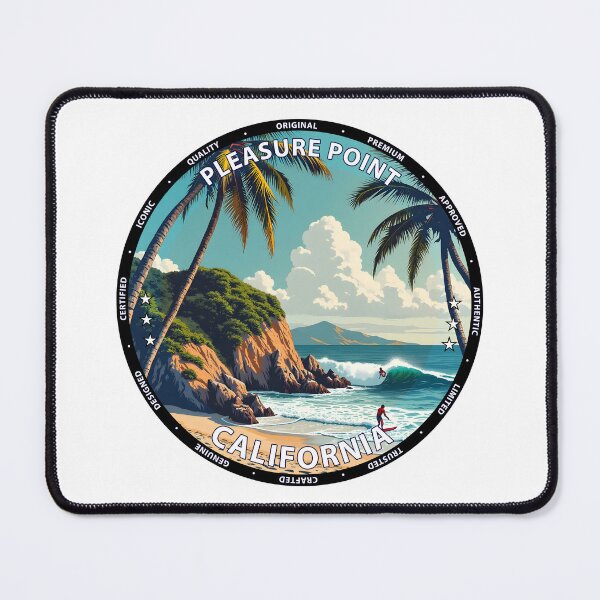 Item preview, Pleasure Point – California USA - Surf lifestyle classic reef waves designed and sold by inkNext.