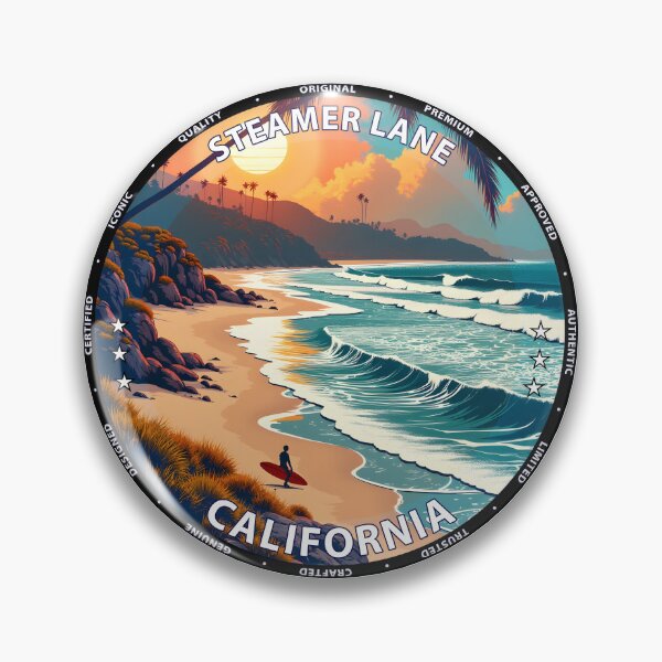 Item preview, Steamer Lane – California USA - Surf lifestyle iconic reef waves designed and sold by inkNext.