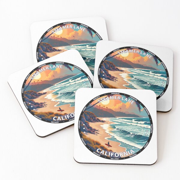 Item preview, Steamer Lane – California USA - Surf lifestyle iconic reef waves designed and sold by inkNext.