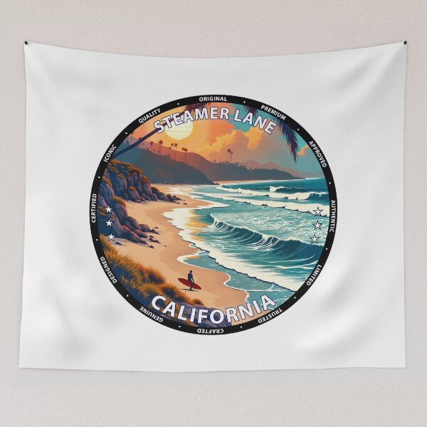 Item preview, Steamer Lane – California USA - Surf lifestyle iconic reef waves designed and sold by inkNext.