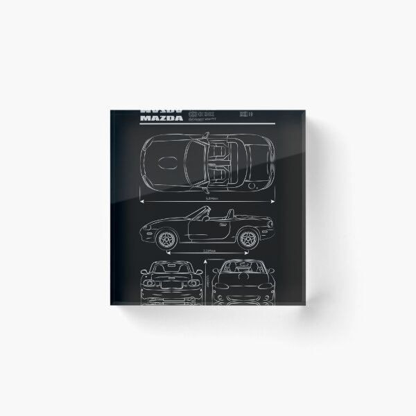 Artikelvorschau, Miata Blueprint NB Weiß entworfen und verkauft von MilenaThermalC.