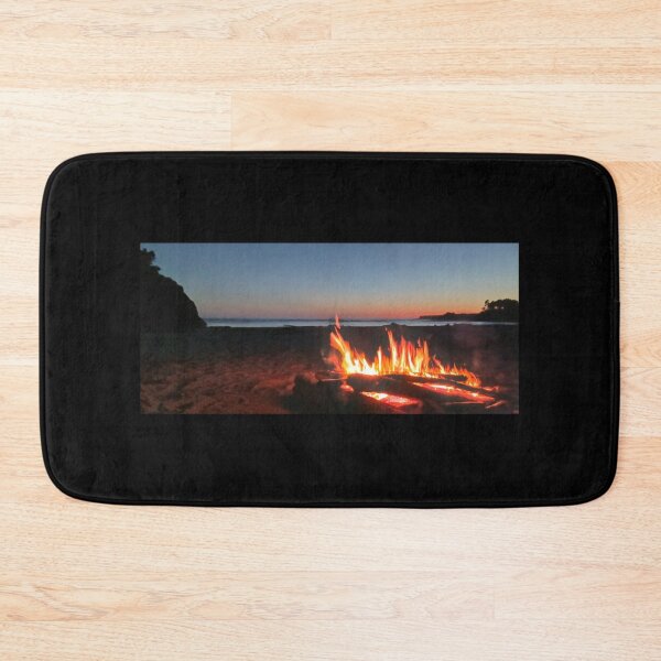 Item preview, Mendocino Big River Beach Sunset with Cozy Fire designed and sold by PEACELOVERSART.