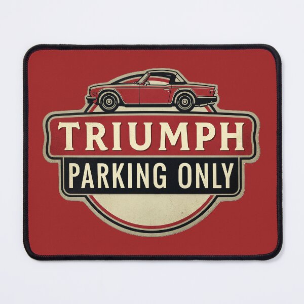 Item preview, triumph parking only logo with red english car designed and sold by hotrodspirit.