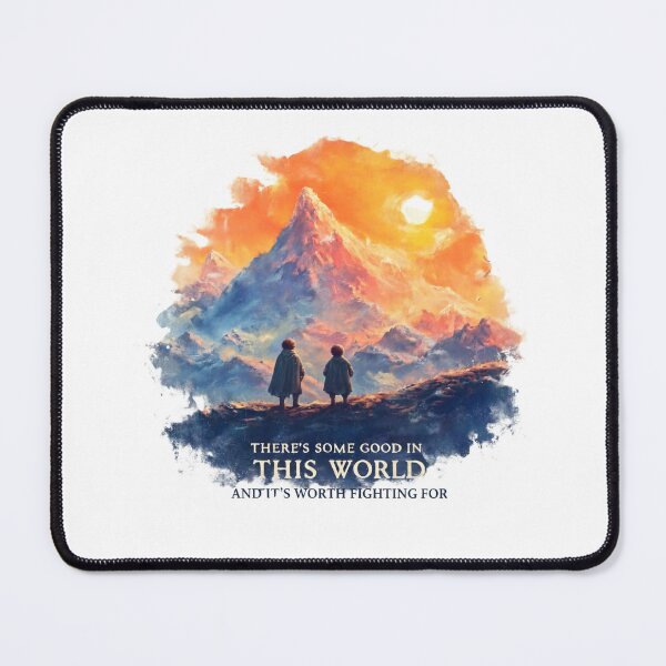 Item preview, Epic Fantasy Mountain Journey – Hope & Courage Inspirational Quote Art - Fantasy designed and sold by Fenay Designs.