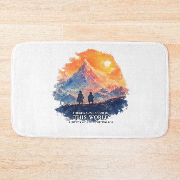 Item preview, Epic Fantasy Mountain Journey – Hope & Courage Inspirational Quote Art - Fantasy designed and sold by Fenay Designs.
