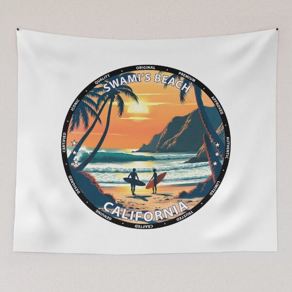 Item preview, Swami's Beach – California USA - Surf lifestyle classic point break waves designed and sold by inkNext.