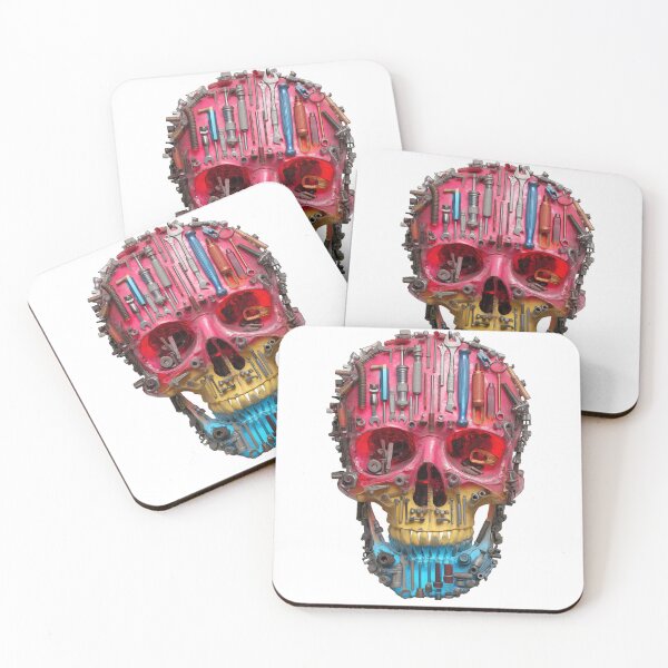 Item preview, Colorful skull made of mechanic tools and gears designed and sold by DadGenX.