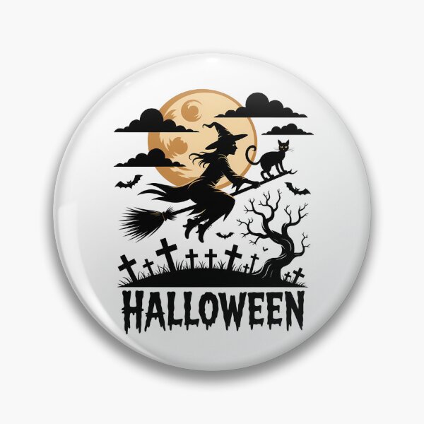 Artikelvorschau, Hexe und schwarze Katze Halloween-Nacht entworfen und verkauft von TomxDesign.