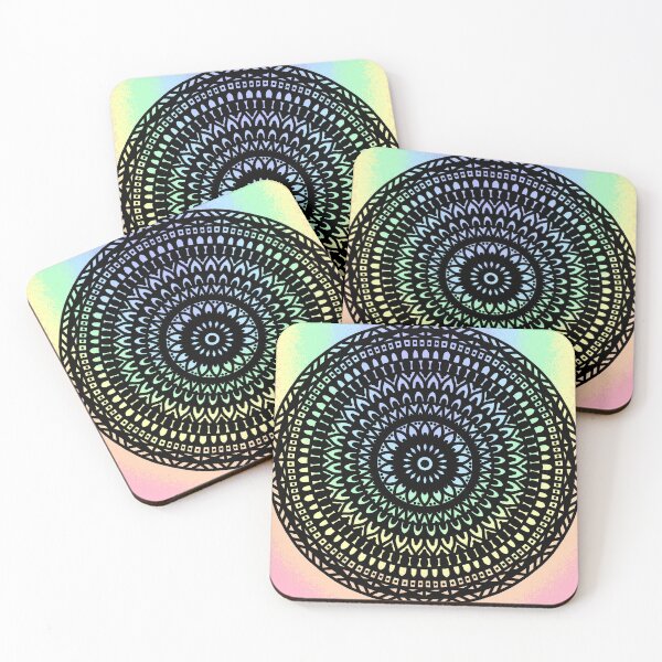 Item preview, Rainbow mandala Vibrant watercolor pastel colorful bohemian mandala  designed and sold by DivineMandala.