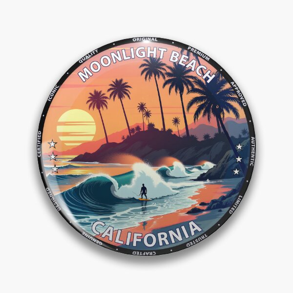 Item preview, Moonlight Beach – California USA - Surf lifestyle sandy waves designed and sold by inkNext.