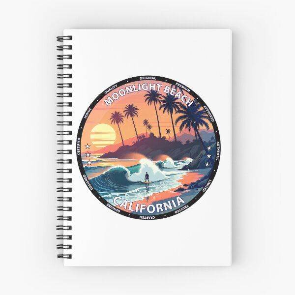 Item preview, Moonlight Beach – California USA - Surf lifestyle sandy waves designed and sold by inkNext.