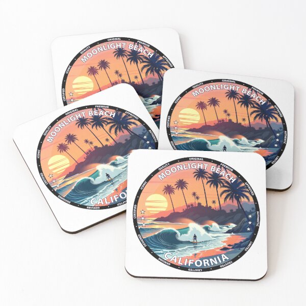 Item preview, Moonlight Beach – California USA - Surf lifestyle sandy waves designed and sold by inkNext.