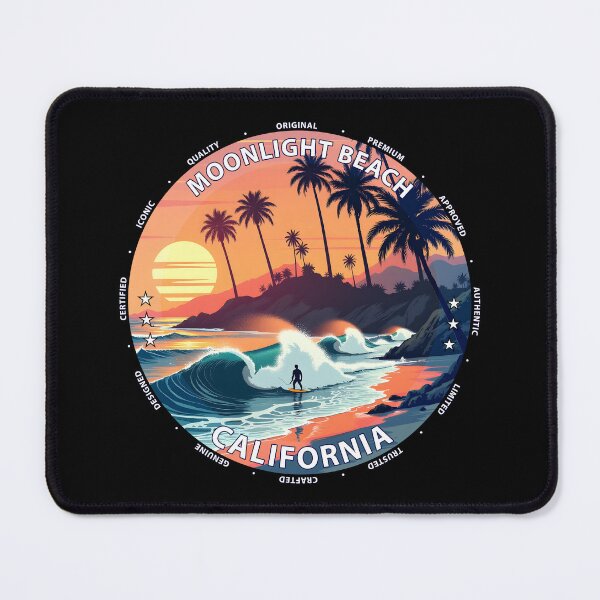 Item preview, Moonlight Beach – California USA - Surf lifestyle sandy waves designed and sold by inkNext.