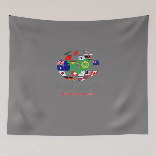 Item preview, EXPO-88-LOGO-WITH-FLAGS-CLASSIC-T-SHIRT designed and sold by mishacrewsus.